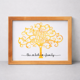 Personalized Family Tree Frame - Swirl