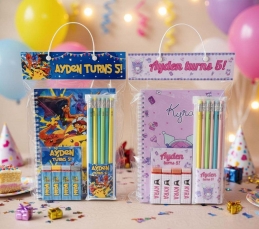 Notebook, Pencil and Eraser - set of 12