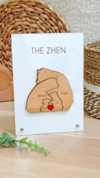 Personalized bear puzzle standee