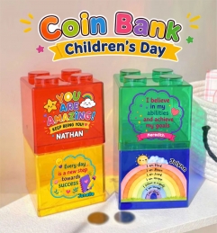 Customized Money Coin Bank - Set of 12
