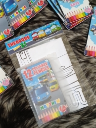 Tin Color Pencil with A3 coloring sheet - Set of 12